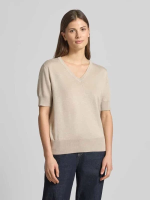 Koszulka dzianinowa z dekoltem w serek model 'Katie' FREE/QUENT