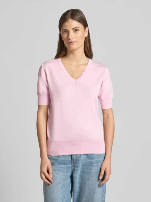 Koszulka dzianinowa z dekoltem w serek model 'Katie' FREE/QUENT