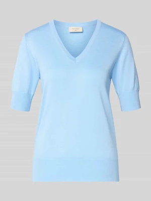 Koszulka dzianinowa z dekoltem w serek model 'Katie' FREE/QUENT