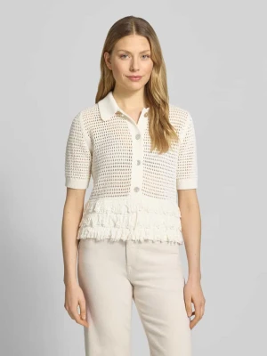 Koszulka dzianinowa z frędzlami Christian Berg Woman Selection