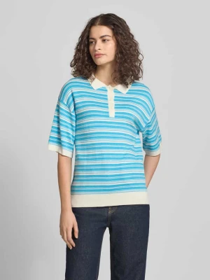 Koszulka dzianinowa z kołnierzykiem polo model 'VILDA' JJXX