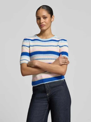 Koszulka dzianinowa z okrągłym dekoltem i krótkim rękawem Rich & Royal