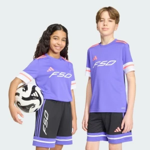 KOSZULKA DZIECIĘCA F50 SHORT SLEEVE Adidas fioletowy