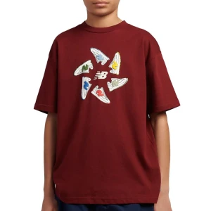 Koszulka dziecięca New Balance LAKB0340MHB - bordowa