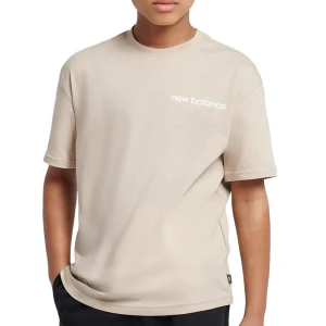 Koszulka dziecięca New Balance YT61A21ATWF - beżowa