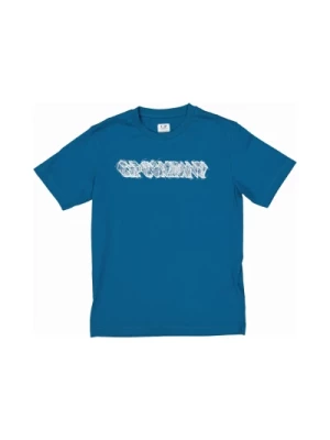 Koszulka dziecięca z logo Cp Company, Ink Blue C.p. Company