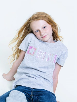 Koszulka dziewczęca z holograficznym nadrukiem Emmili 901 BIG STAR