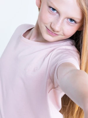 Koszulka dziewczęca z nadrukiem 3D różowa Dorbinena 600 BIG STAR