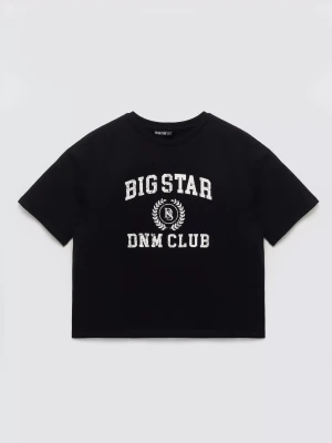 Koszulka dziewczęca z nadrukiem czarna Minka 906 BIG STAR