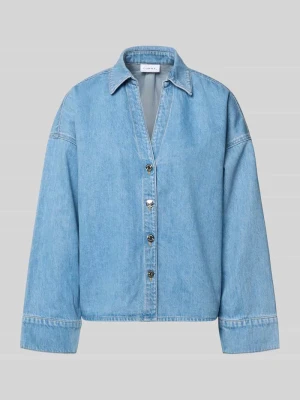 Koszulka dżinsowa z obniżonymi ramionami comma