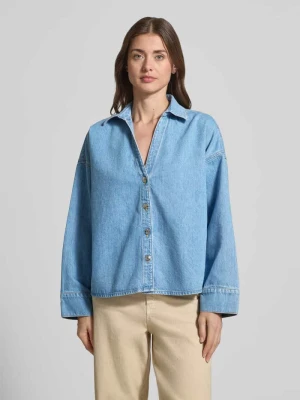 Koszulka dżinsowa z obniżonymi ramionami comma