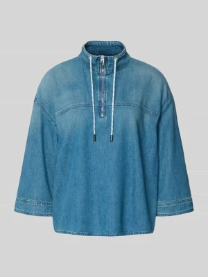 Koszulka dżinsowa ze stójką i zamkiem błyskawicznym Marc Cain