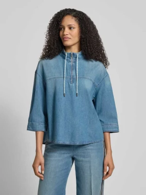 Koszulka dżinsowa ze stójką i zamkiem błyskawicznym Marc Cain