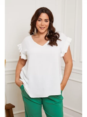 Plus Size Company Koszulka "Eglantine" w kolorze białym rozmiar: 38
