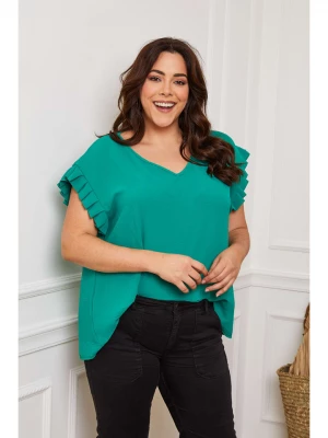 Plus Size Company Koszulka "Eglantine" w kolorze zielonym rozmiar: 38