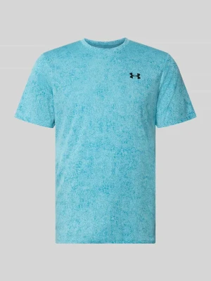 Koszulka funkcyjna we wzór na całej powierzchni z logo model „Pixelate” Under Armour Błękitno-niebieski
