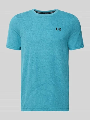 Koszulka funkcyjna z logo model 'Vanish Seamless Novelty' Under Armour Błękitno-niebieski