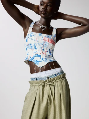 Koszulka gorset graffiti Desigual