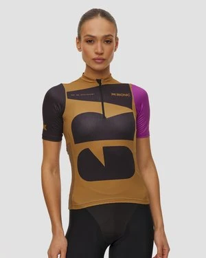 Koszulka Gravelowa Damska X-bionic Corefusion Gravel Jersey Beżowo-czarna