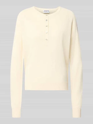 Koszulka henley z listwą guzikową Jake*s Écru