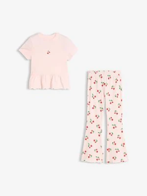 Koszulka i rozkloszowane legginsy (komplet 2-cz.) bonprix