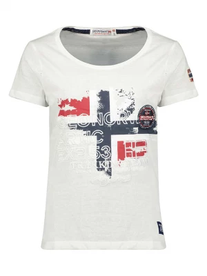 Geographical Norway Koszulka "Jarry" w kolorze białym rozmiar: M