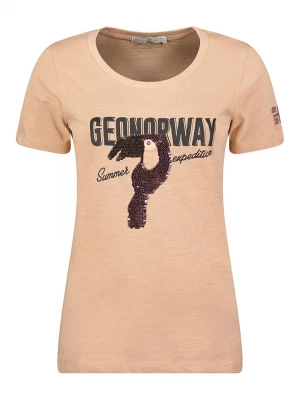 Geographical Norway Koszulka "Jeverything" w kolorze beżowym rozmiar: M