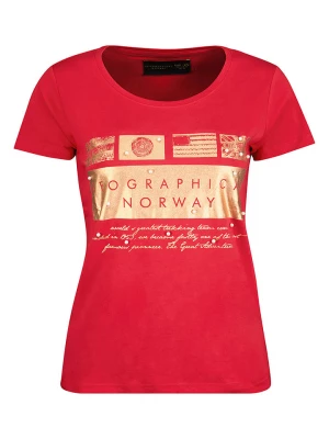 Geographical Norway Koszulka "Jicorne" w kolorze czerwonym rozmiar: L
