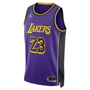 Męska koszulka Jordan Dri-FIT NBA Swingman Los Angeles Lakers Statement Edition - Fiolet