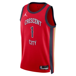 Koszulka Jordan Dri-FIT NBA Swingman Zion Williamson New Orleans Pelicans 2023/24 Statement Edition - Czerwony