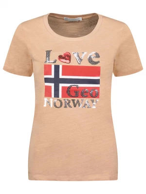 Geographical Norway Koszulka "Jovanotta" w kolorze beżowym rozmiar: XXL