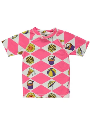 Småfolk Koszulka kąpielowa "Summer Vacation" w kolorze różowym rozmiar: 110/116