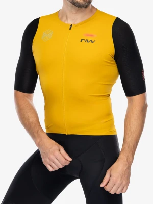 Koszulka kolarska Northwave Extreme Evo Jersey Short Sleeve - ochre/black