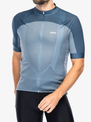 Koszulka kolarska POC Essential Road Logo Jersey - calcite blue/dark calcite blue