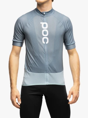 Koszulka kolarska POC Essential Road Logo Jersey - calcite blue/mineral blue