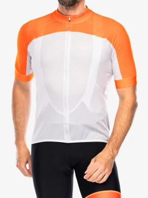 Koszulka kolarska POC Essential Road Logo Jersey - zink orange/granite grey