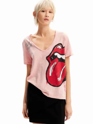 Koszulka koraliki strass The Rolling Stones Desigual