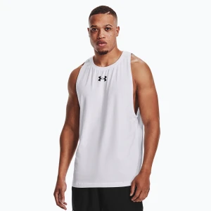 Koszulka koszykarska męska Under Armour Baseline Cotton Tank white/black/black