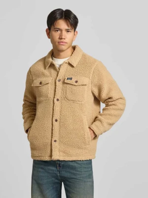 Koszulka-kurtka z polaru o kroju regular fit Superdry Beżowy