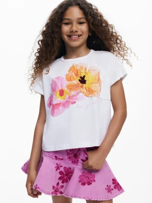 KOSZULKA KWIAT DZIEWCZYNKA Desigual