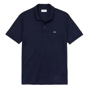 Koszulka Lacoste Cotton Shirt Regular Fit DH2050-166 - granatowa