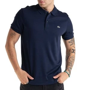 Koszulka Lacoste Cotton Shirt Regular Fit DH2050-166 - granatowa