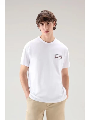 Woolrich Koszulka "Lakeside" w kolorze białym rozmiar: M