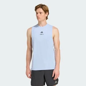 Koszulka Les Mills Graphic Tank Adidas Glow Blue
