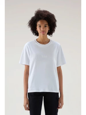 Woolrich Koszulka "Logo" w kolorze białym rozmiar: S