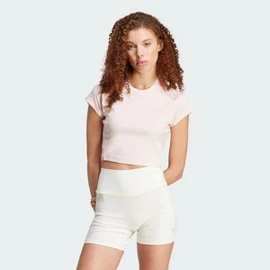 Koszulka Lounge Ribbed Crop Adidas