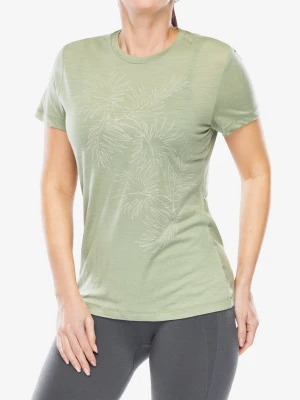 Koszulka merino damska Icebreaker Merino 150 Tech Lite SS Tee Winter Floral - lichen