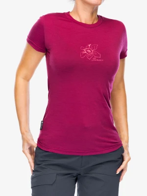 Koszulka merino damska Sensor Merino Active PT Tee S/S - lilla orchid