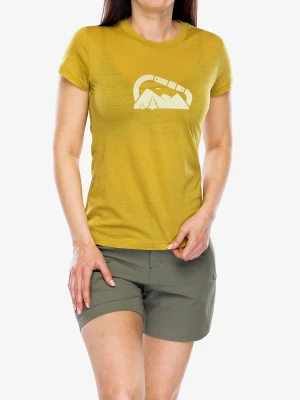 Koszulka merino damska Sensor Merino Air Summit Tee - mustard