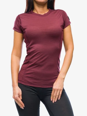 Koszulka merino damska Sensor Merino Air Tee SS - port red